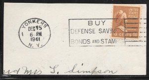 USA 805: Defense Bonds cancel, 15 Dec 1941