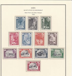 Aden Qu'aiti State # 29-40, Pictorial Issues, Mint NH, 1/2 Cat.