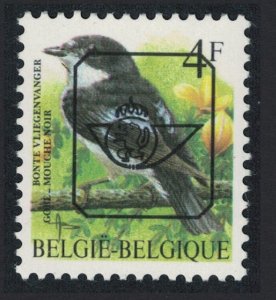 Belgium Pied flycatcher Bird Buzin 'Gore-mouche noir' 4f Precancel 1996 MNH