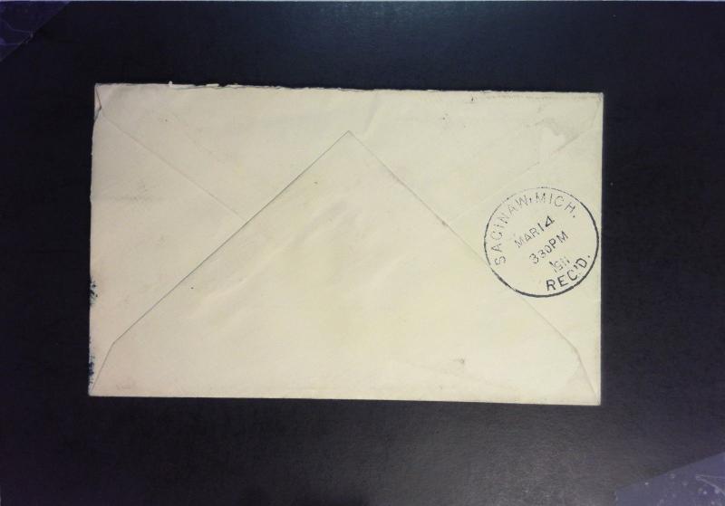 Canada 1911 Chippawa Ontario Cover to Michigan - Z1372