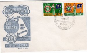 Ceylon 1967 Sc 410-11 FDC 6