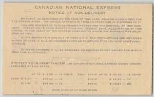 Canada 1966 4c Cameo CN Express Railway Flimsy Postal Stationery Returnto Sender