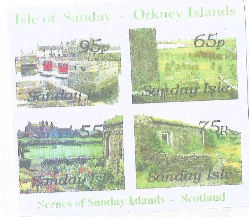 SANDAY - 2014 -  Local Scenes - Imperf 4v Sheet - M N H- Private Issue