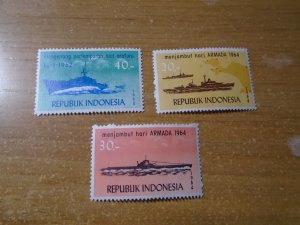 Indonesia  #  648-50  MNH