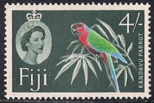 Fiji #173 4sh Kandavu Parrot, mint OG NH VF