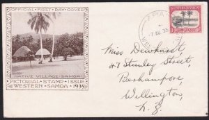 SAMOA 1935 1d FDC ex Apia..................................................B3579