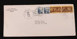 C) 1974, UNITED STATES, INTERNAL MAIL, ENVELOPE WITH MULTIPLE STAMPS. XF