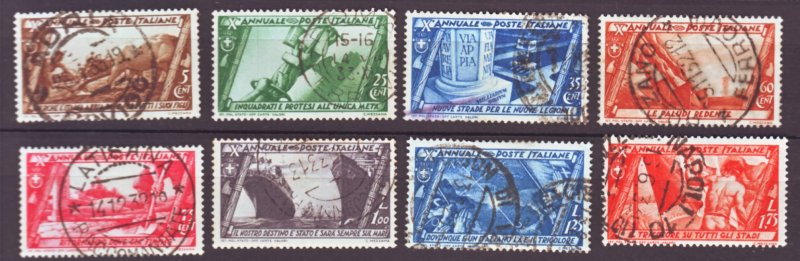 J22572 Jlstamps 1932 italy part of set used #290,294,296,298-302 designs