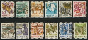 Switzerland 779-90 MNH Mail handling, Van, Sorting, Aircraft, Railcar, Horse