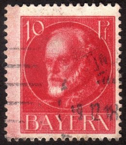 1916, Bavaria 10pf, Used, Sc 99