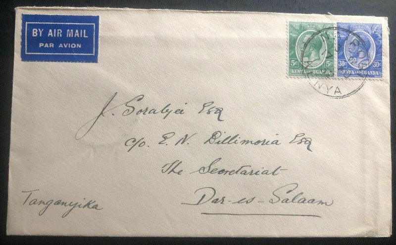 1932 Nairobi Kenya KUT First Flight Airmail Cover FFC To Dar Es Salaam Tanganyik