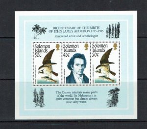 Solomon Islands: 1985, Birth Centenary of James Audubon, Bird Artist, M/S, MNH