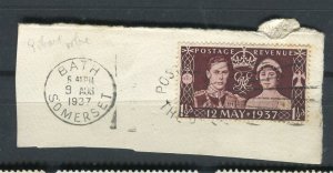 BRITAIN; 1937 early GVI Coronation issue fine used 1.5d VARIETY