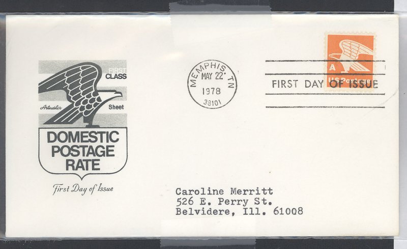 US 1735 Domestic Postage Rate A FDC