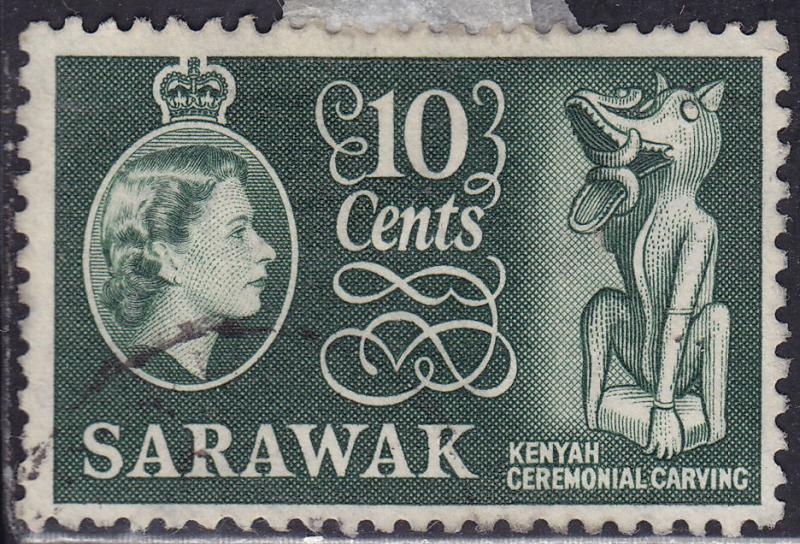 Sarawak 202  Kenyah Ceremonial Carving 1957