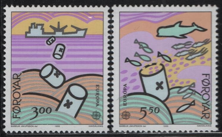 FAROE ISLANDS, 143-144, MNH, 1986, EUROPA