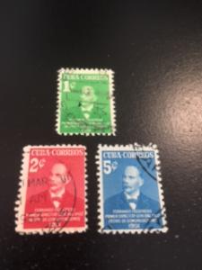 Cuba sc  455-457 u comp set