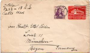 United States Washington Seattle 1933 machine  3c Penn on 2c Washington Bicen...