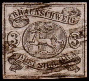 Germany - Brunswick Scott 10 (1852) Used F-VF, CV $80.00 C