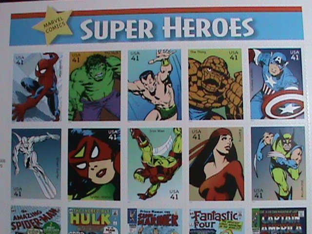 ​UNITED STATES-2007 SC#4159-MARVEL COMICS-SUPER HEROES MNH SHEET VERY FINE