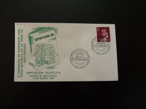 Palma de Mallorca philatelic exposition cover Spain 1986