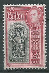 Ceylon George VI  SG 396  MH light bends shows on reverse