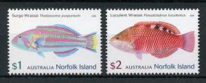 Norfolk Island 2018 MNH Wrasses Surge Luculent Wrasse 2v Set Fish Fishes Stamps