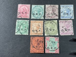 INDIA # M1-M10--USED**---COMPLETE SET---MILITARY STAMPS---1900