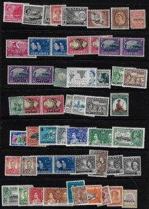 BRITISH COMM UK & COLONIES 1900 1970s COLLECTION OF 225 MINT PLUS 35 USED