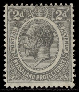 NYASALAND PROTECTORATE GV SG87, 2d grey, LH MINT. Cat £11. 