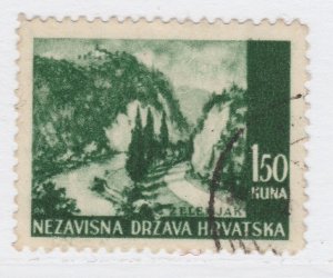 1941 Croatia Pictorial Designs 1.50k Used Stamp A19P11F620-