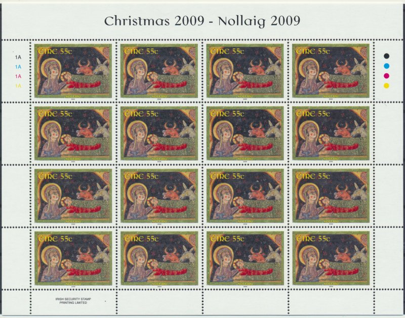 [I775] Ireland 2009 Christmas good set of 2 sheets VF MNH Face Value 21.92€