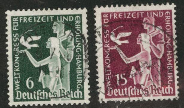 Germany Scott 477-478 used 1936 stamp set