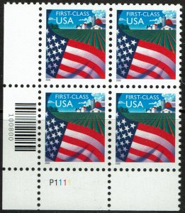 United States #3448 Plate Block MNH - Flag Over Farm (2000)