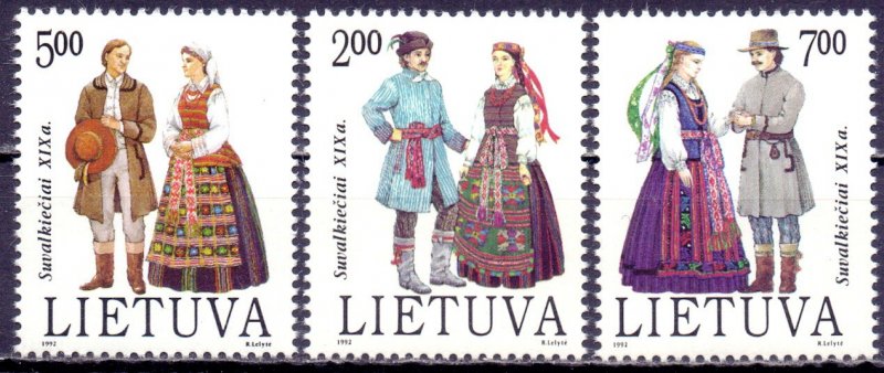 Lithuania. 1992. 508-10. National costumes. MNH.