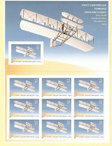 Scott # BK 295 - First Flight Centennial, Wright Bros.
