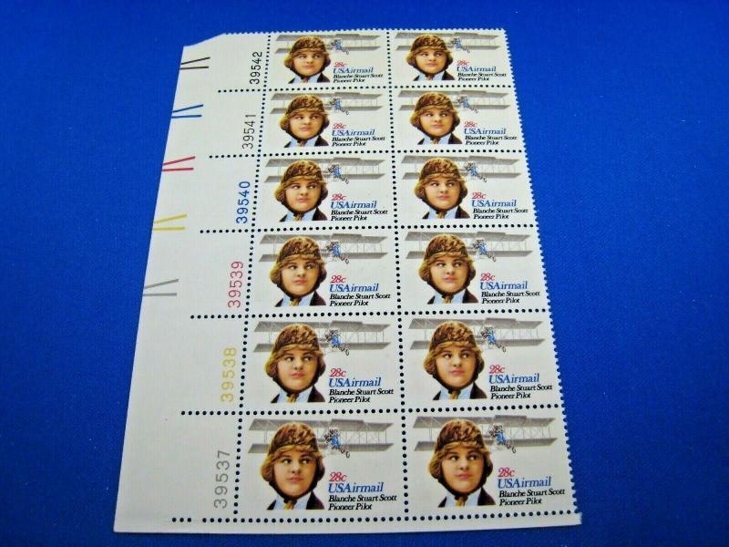 U.S. SCOTT # C99  -  PLATE BLOCK OF 12  -     MNH