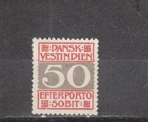 Danish West Indies  Scott#  J8a  MH  (1905 Numeral of Value)