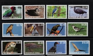 Tonga  #1158-69 (2012 Birds definitive set) VFMNH CV $60.00