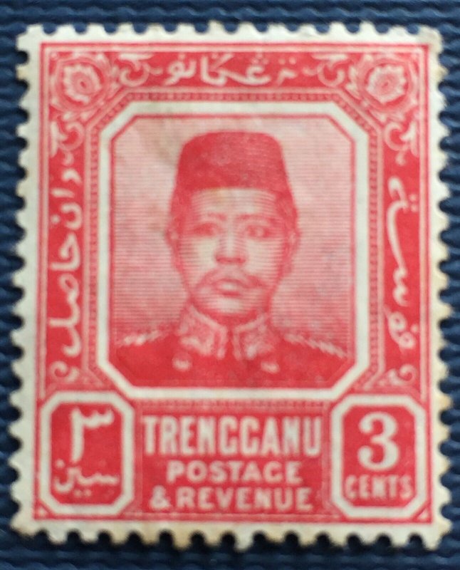 Malaya 1910 Trengganu 3c MLH SG#3 M4951