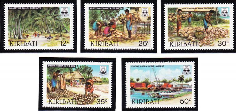 Kiribati 1983 Copra Industry Scott (426-30) MNH