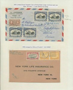 Panama Airmail Covers & Card x 10 (KR 910) 