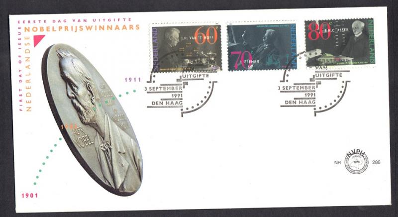 Netherlands 1991  FDC 286  Nobel prize winners