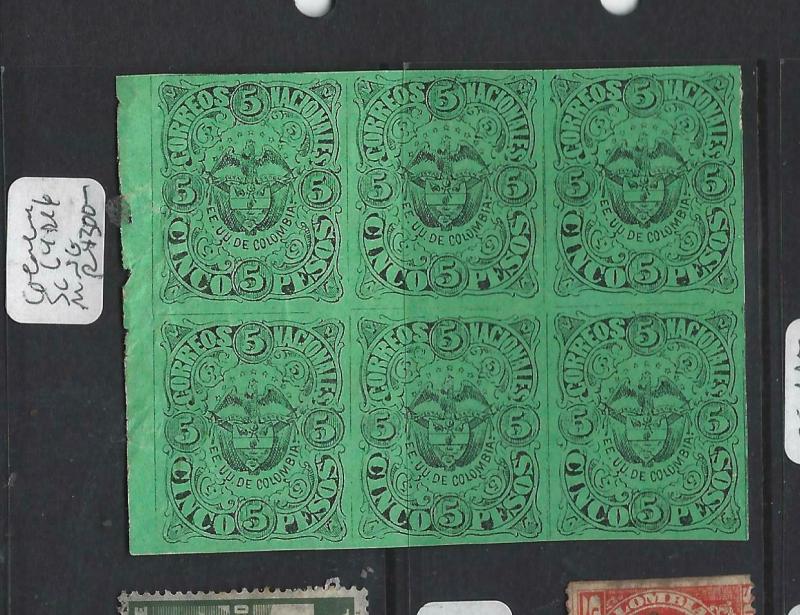 COLOMBIA  (P2403BB)  5P  SC 64  BL OF 6  MNG  RARE