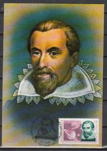 Romania, FEB/91. Johannes Kepler value on a Max.Type Card.
