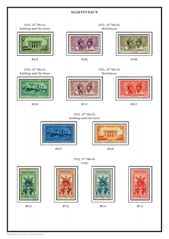 French Colonies and  Territories 1852-1977 Part II PDF(DIGITAL)STAMP ALBUM PAGES 