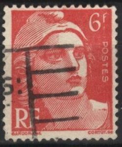 France 580 (used) 6fr Marianne, carmine (1947)