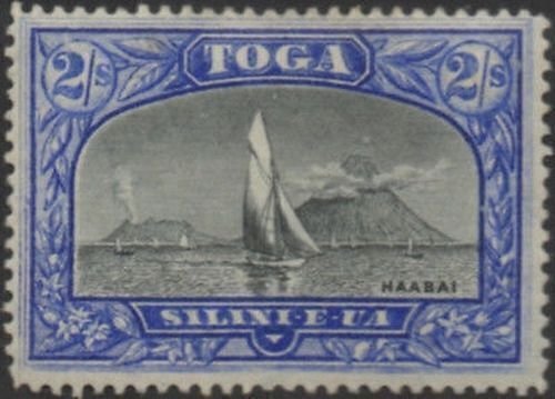 Tonga 1897 SG51a 2/- View of Haapai MH