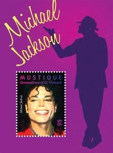 Mustique - Michael Jackson in Memoriam 1958 - 2009 -  Stamp Souvenir Sheet - MNH