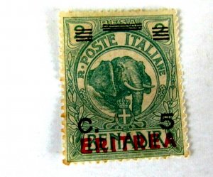 Eritrea Overprint #82, Mint/G/HHR, 1924, some gum missing 5c on 2b, Elephant